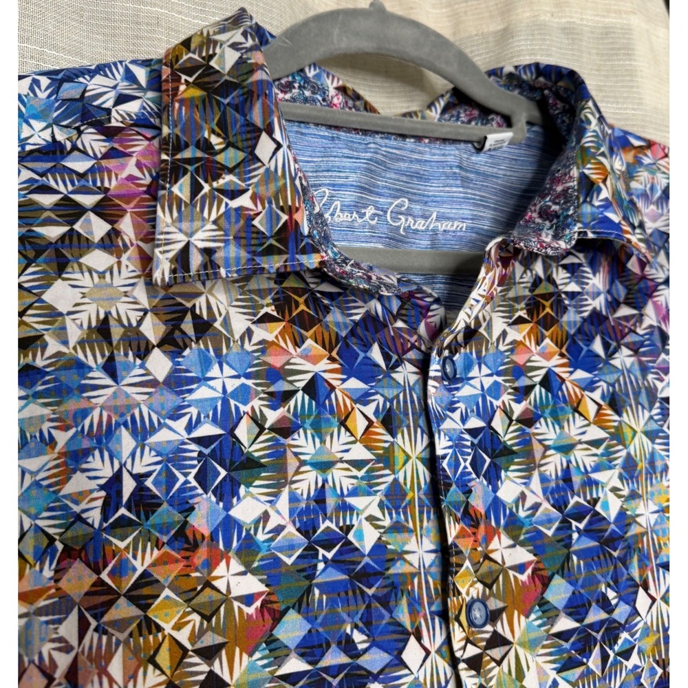 Robert Graham Baxley Long Sleeve Shirt Geometric Kaleidoscope Men's Size‎ 3XL